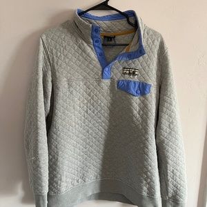 Patagonia Womens Quilted Synchilla Snap Tee Size Medium Gray Purple Lavender